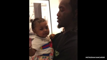 Offset Proves He's Dad Goals While Doing Kulture's Hair