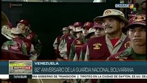 Afirma pdte venezolano que la Guardia Nacional debe proteger al pueblo