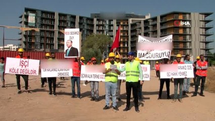 50'ye yakın işçi maaşlarını alamadıkları iddiasıyla eylemde