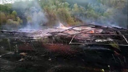 Feu de friches derrière la nouvelle mosquée de Longwy
