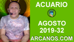HOROSCOPO ACUARIO - Semana 2019-32 Del 4 al 10 de agosto de 2019 - ARCANOS.COM