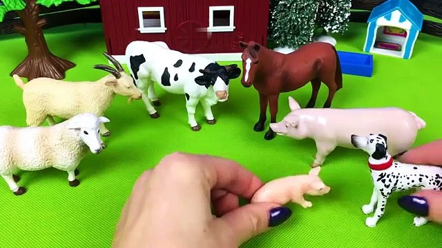 Lots of Toys Farm Animals for Kids - Baby Find Mom Video - Learn Animals Names