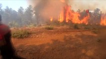 Bursa'daki orman yangınının dehşete düşüren görüntüleri kameraya yansıdı