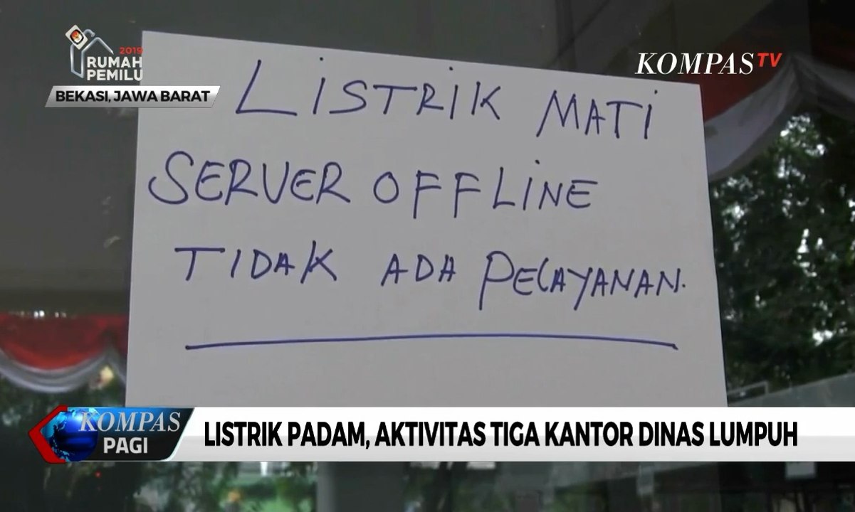 Dampak Listrik Padam, Aktivitas Tiga Kantor Dinas di Bekasi Lumpuh
