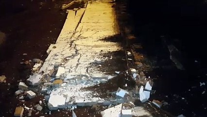 Obra de terraplanagem provoca queda de muro de colégio no XIV de Novembro