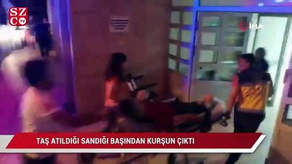 Taş atıldı sandığı başından kurşun çıktı!