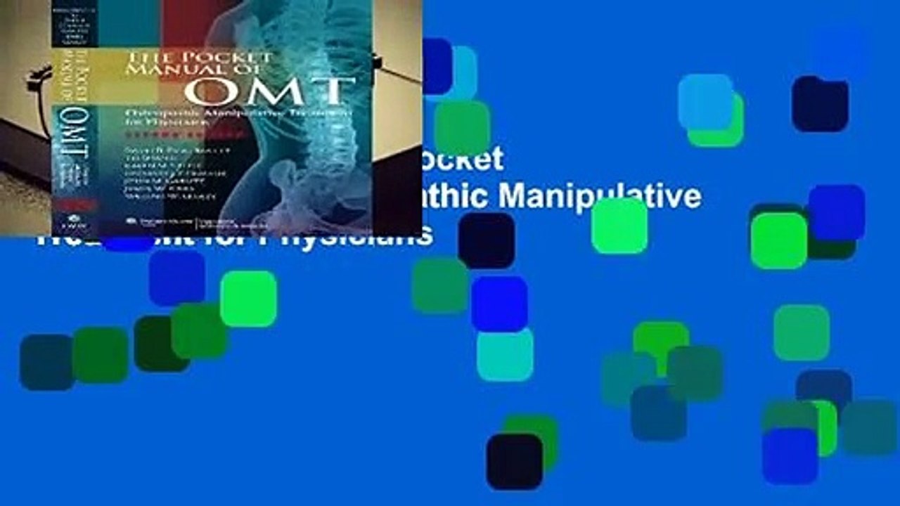 About For Books  The Pocket Manual of OMT: Osteopathic Manipulative Treatment for Physicians