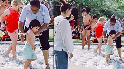 Taimur Enjoys Pool Party With Mommy Kareena In London