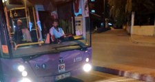 Otobüs şoförü, duraktan almadığı yolcu ile tartıştı