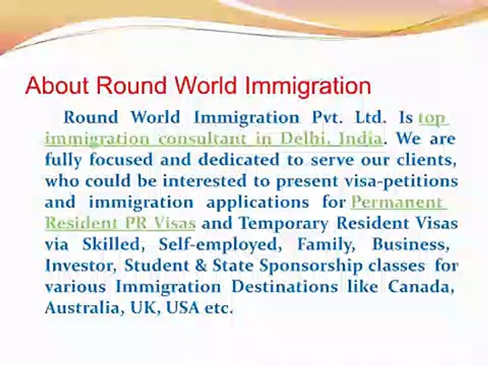 Top Immigration Consultants In Delhi, India  Round World Immigration Pvt.Ltd