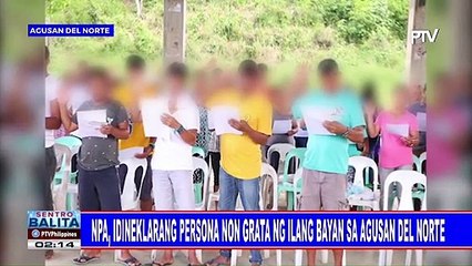 NPA, idineklarang persona non grata ng ilang bayan sa Agusan del Norte