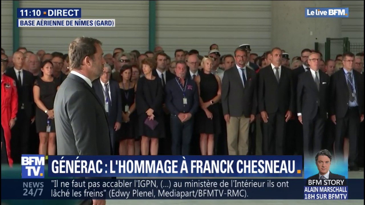 Une minute de silence en hommage à Franck Chesneau, le pilote du Tracker mort à Générac
