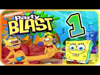 Nickelodeon Party Blast Gameplay Part 1 - Food Fight (GCN, Xbox, PC)