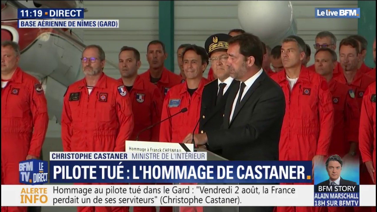 Christophe Castaner: Franck Chesneau "avait en lui une générosité qui fait l'âme de la sécurité civile"