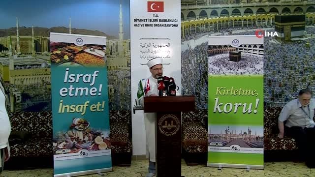 - Diyanet İşleri Başkanı Prof. Dr. Ali Erbaş, Bu sene hacda çevre hassasiyeti için bir dizi...