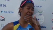 Claire Adorna breaks down in tears after winning the first SEA Games gold for the Philippines
