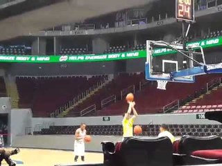 Jon Sheriff Practicing Free Throws Before UAAP Finals Game One