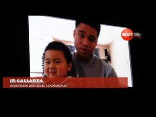 JR GALLARZA IS SPIN.PH AWARDEE IN CATEGORY SPORTSMEN WHO EXCEL ACADEMICALLY
