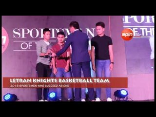 THE LETRAN KNIGHTS ARE GIVEN THE SPIN.PH AWARD FOR SPORTSMEN WHO SUCCEED AS ONE