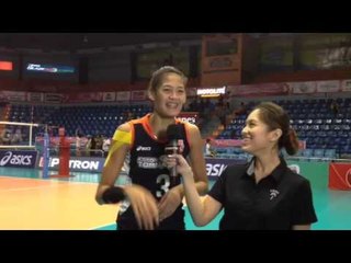 Jaja Santiago of Foton Tornadoes post game interview