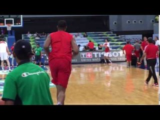 Tristan Thompson warming up for Canada's game against Turkey in Fiba OQT Manila