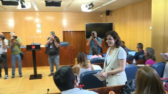 Ayuso comparece en la Asamblea de Madrid