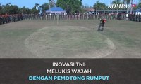 Inovasi TNI: Melukis Sketsa Wajah dengan Pemotong Rumput