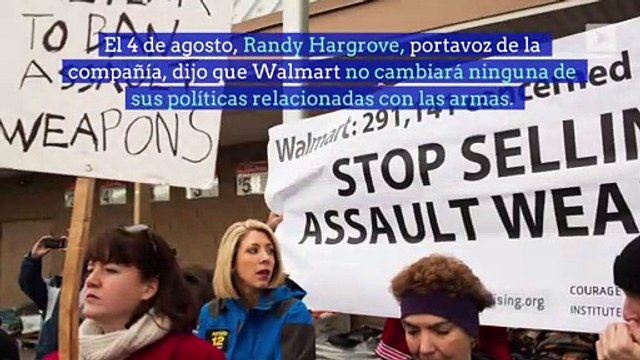Walmart no limitará las ventas de armas de fuego después de tiroteo