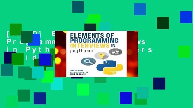 [READ] Elements of Programming Interviews in Python: The Insiders Guide