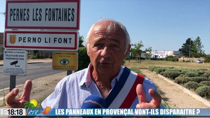 Les panneaux des noms de ville en provençal vont-ils disparaitre ?