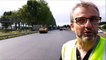 Réfection de la couche de bitume de l'autoroute A35 à Strasbourg