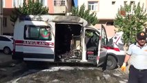 Siirt’te park halindeki ambulans alev aldı