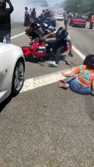 Burnout Fail During Motorcycle Mayhem