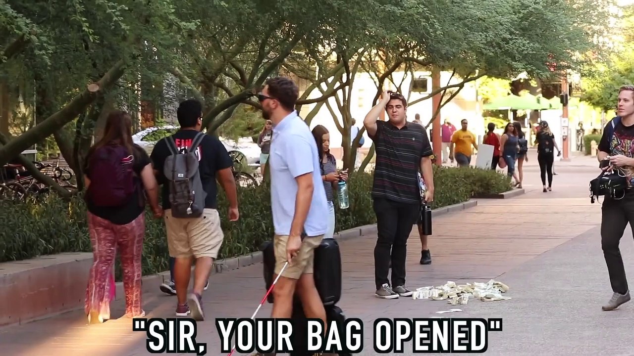 BLIND MAN DROPPING $1,000,000 PRANK!!