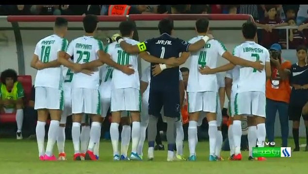 مباراه منتخب العراق الوطني ومنتخب سوريا في بطوله كاس اتحاد غرب اسيا في كربلاء 8_8_2019 الشوط الاول