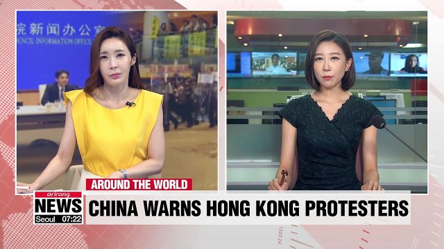 Mainland Chinese government urges Hong Kong protesters to stop playing with fire