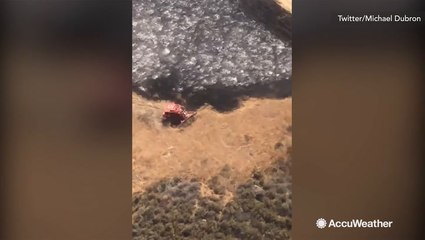 Air operations work to contain fire