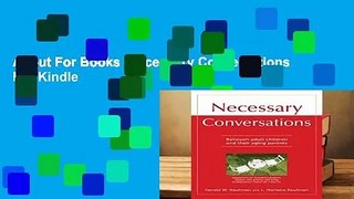 About For Books  Necessary Conversations  For Kindle