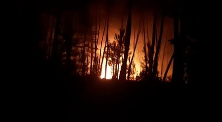 Intervention des pompiers sur l'incendie de Lablachère