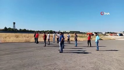 Otluk alandaki yangına TOMA müdahale etti