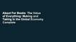 About For Books  The Value of Everything: Making and Taking in the Global Economy Complete