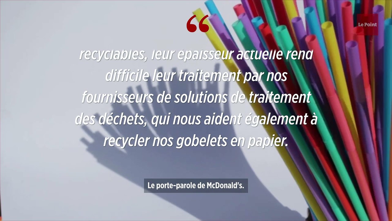 McDonald's remplace ses pailles en plastique recyclable par du papier qu'il ne peut pas recycler