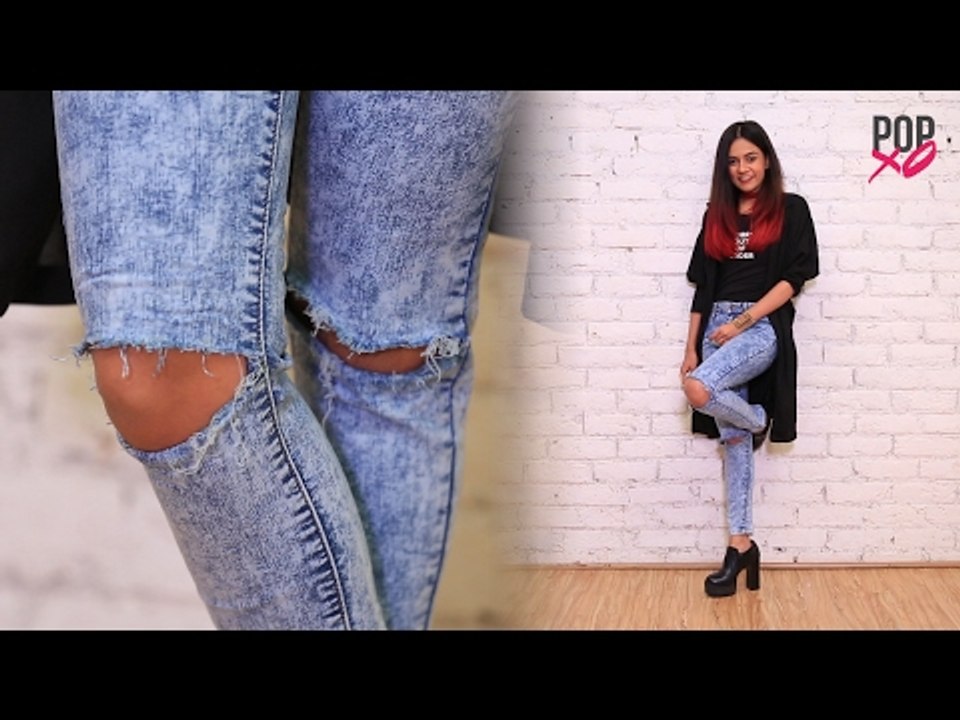 DIY Distressed Jeans | Ripped Jeans DIY - POPxo