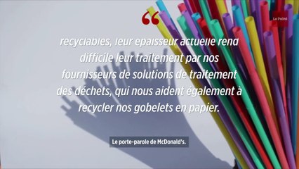 McDonald's remplace ses pailles en plastique recyclable par du papier qu'il ne peut pas recycler