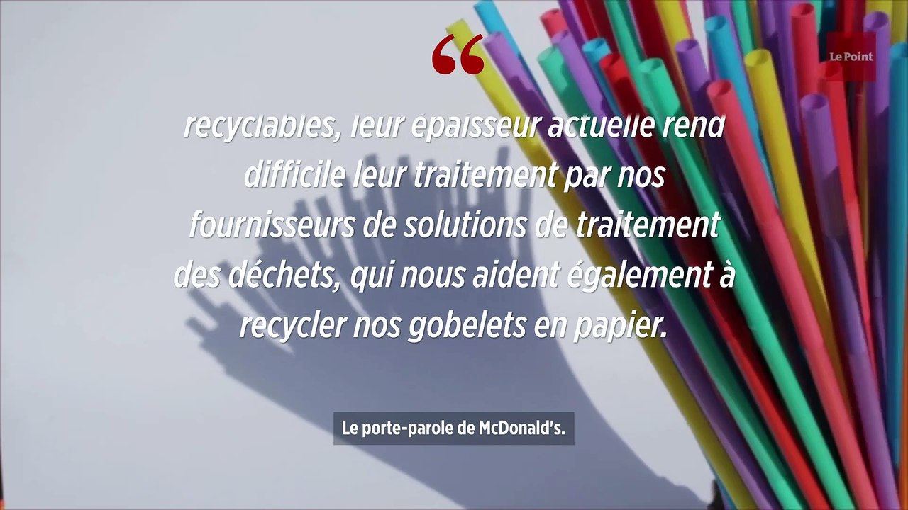 McDonald's remplace ses pailles en plastique re...