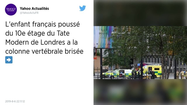 Londres : L’enfant poussé du haut du Tate Modern a la colonne vertébrale brisée