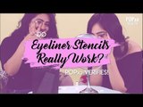 Do Eyeliner Stencils Really Work? Review | DIY Winged Cat Eyeliner Stencils - POPxo Beauty