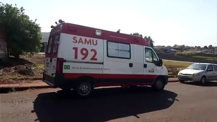 Samu socorre homem no Bairro Brasília, em Cascavel