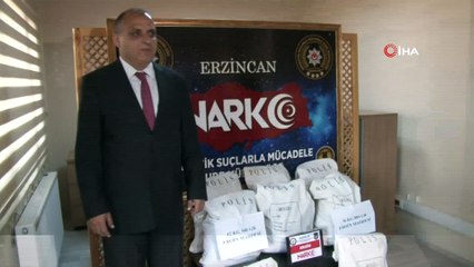 Erzincan’da 3,5 milyon TL değerinde eroin ele geçirildi