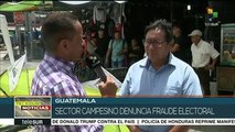 Sector campesino de Guatemala denuncia fraude electoral
